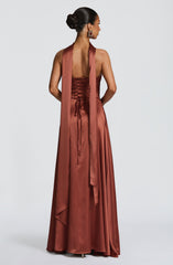 Rust-Colored Morven Maxi Dress
