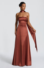Rust-Colored Morven Maxi Dress