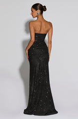 Paula Black Sparkle Maxi Dress
