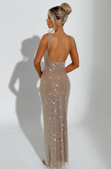 Petra Gold Maxi Dress