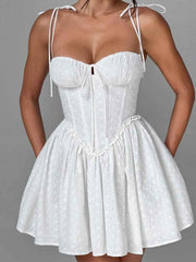 FITTED LACE MINI PARTY SUMMER DRESS