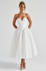 Ivory Prim Midi Dress