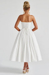 Ivory Prim Midi Dress
