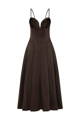 Saskia Midi in Chocolate