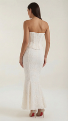 Anastasia Corset Lace Maxi Dress