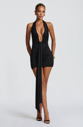 Black Rosetta Mini Dress
