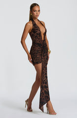 Rosetta Leopard Print Mini Dress
