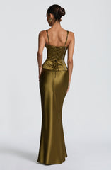 Deep Olive Rowan Corset