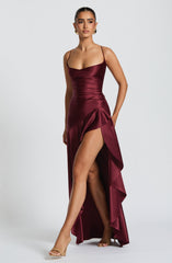 Samira Cherry Lacquer Maxi Dress