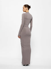 Tia Bodysuit - Nutmeg Maxi dress