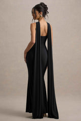Rhoda Maxi Dress - Black Twist Halter