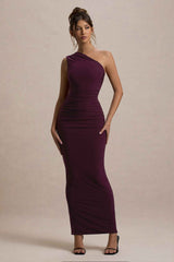 Dalarie Maxi Dress - Port Ruched Asymmetric