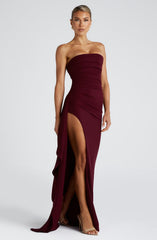 Zafira Cherry Lacquer Maxi Dress