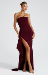 Zafira Cherry Lacquer Maxi Dress