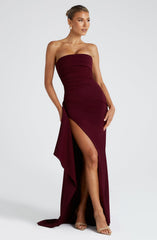 Zafira Cherry Lacquer Maxi Dress