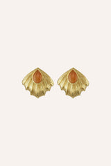 Zahana Earrings in Orange Aventurine