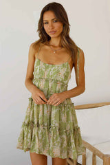 SLEEVELESS FLORAL MINI SUMMER DRESS