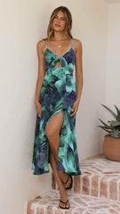 FITTED FLORAL MIDI PARTY COCKTAIL DRESS