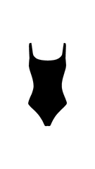 Ariana Sleek Black Tank Bodysuit
