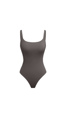 Ariana Sleek Black Tank Bodysuit
