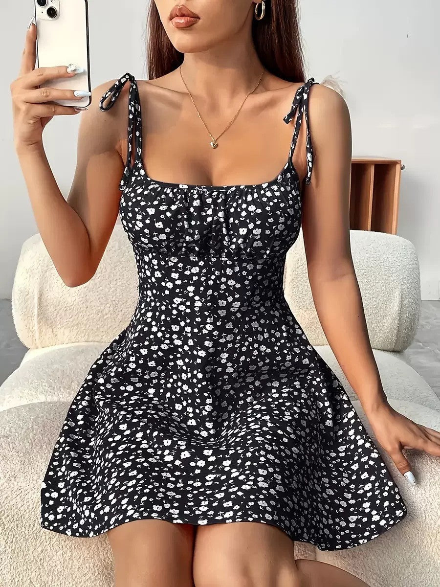 Floral A-Line Mini Summer Casual Dress