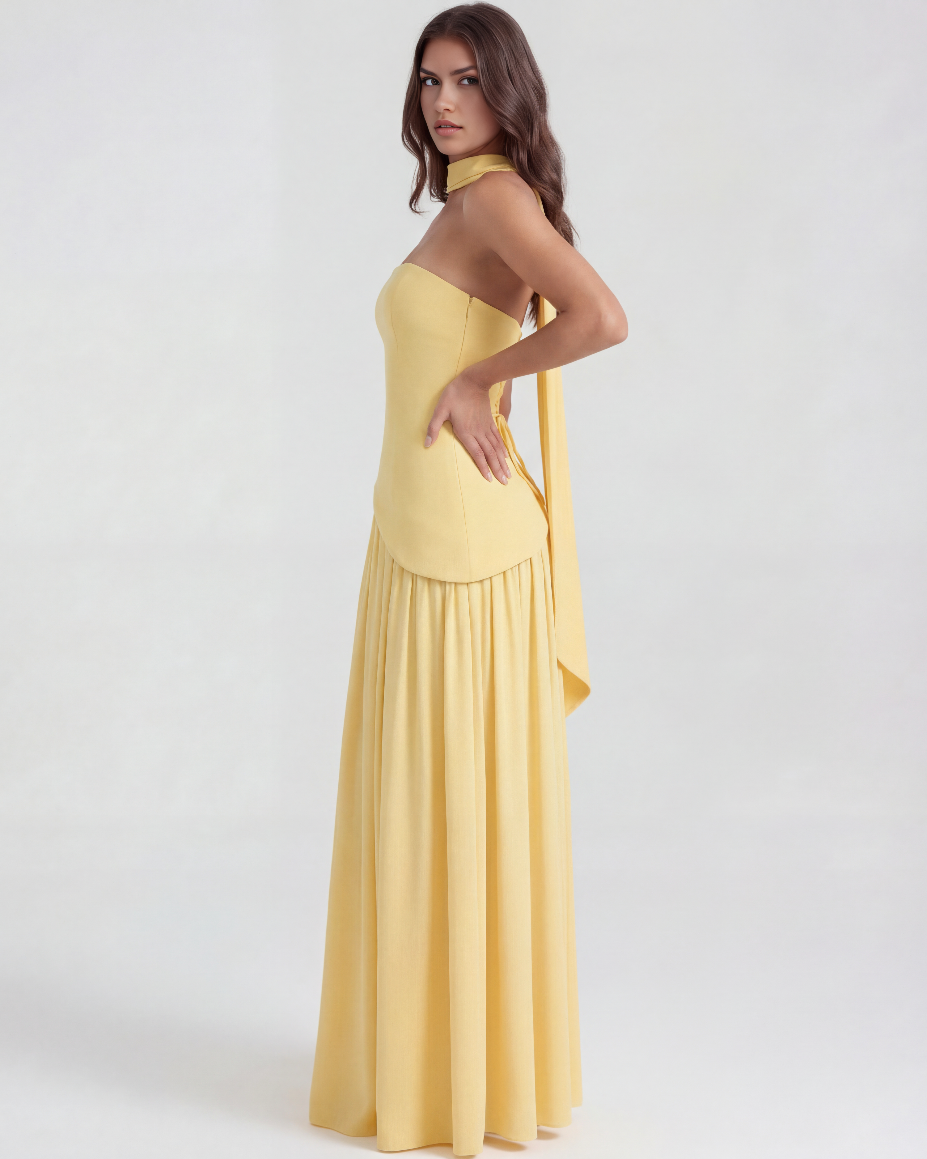 Serena Butter Yellow Maxi Dress