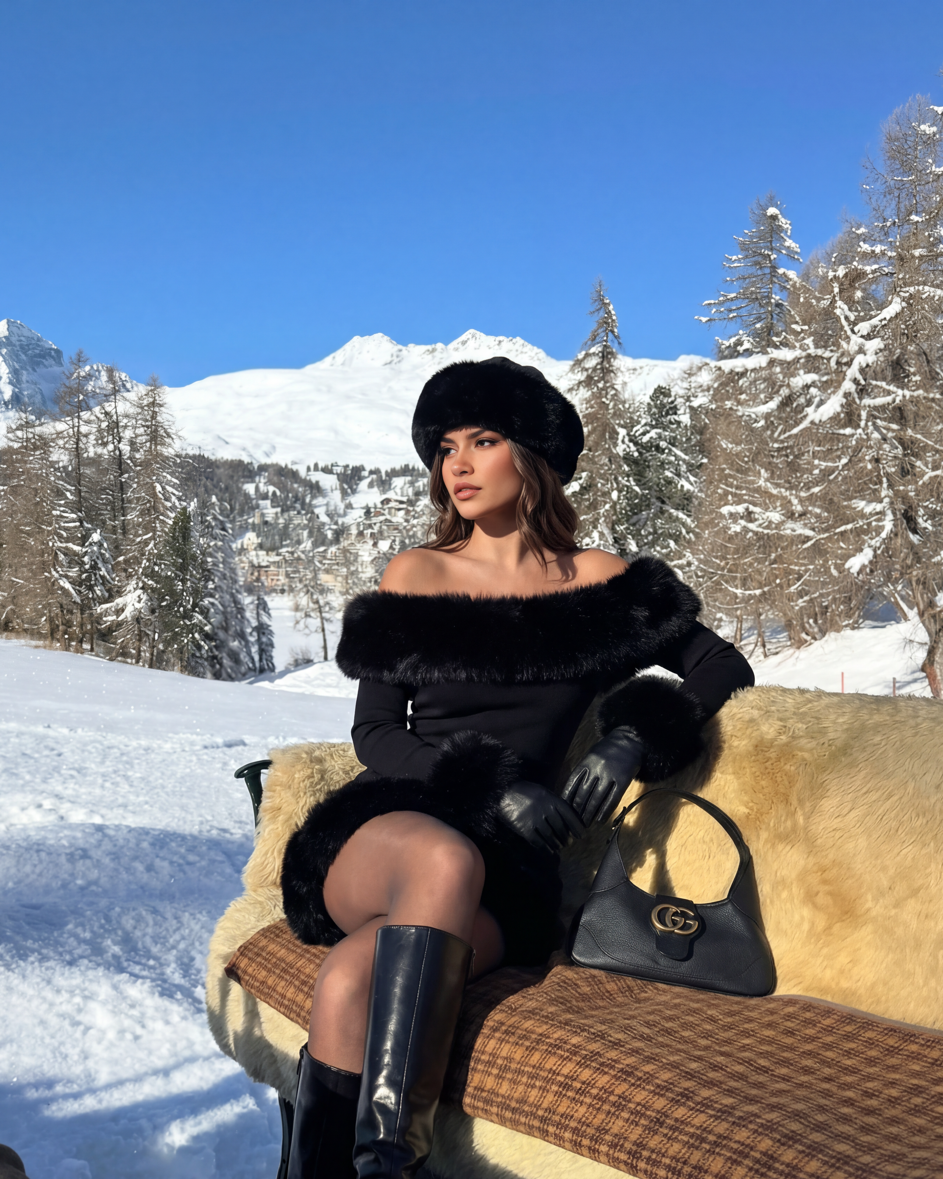 Off-the-Shoulder Faux Fur, Winter Parties & Date Nights