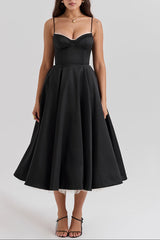 Molly Midi Dress in Black