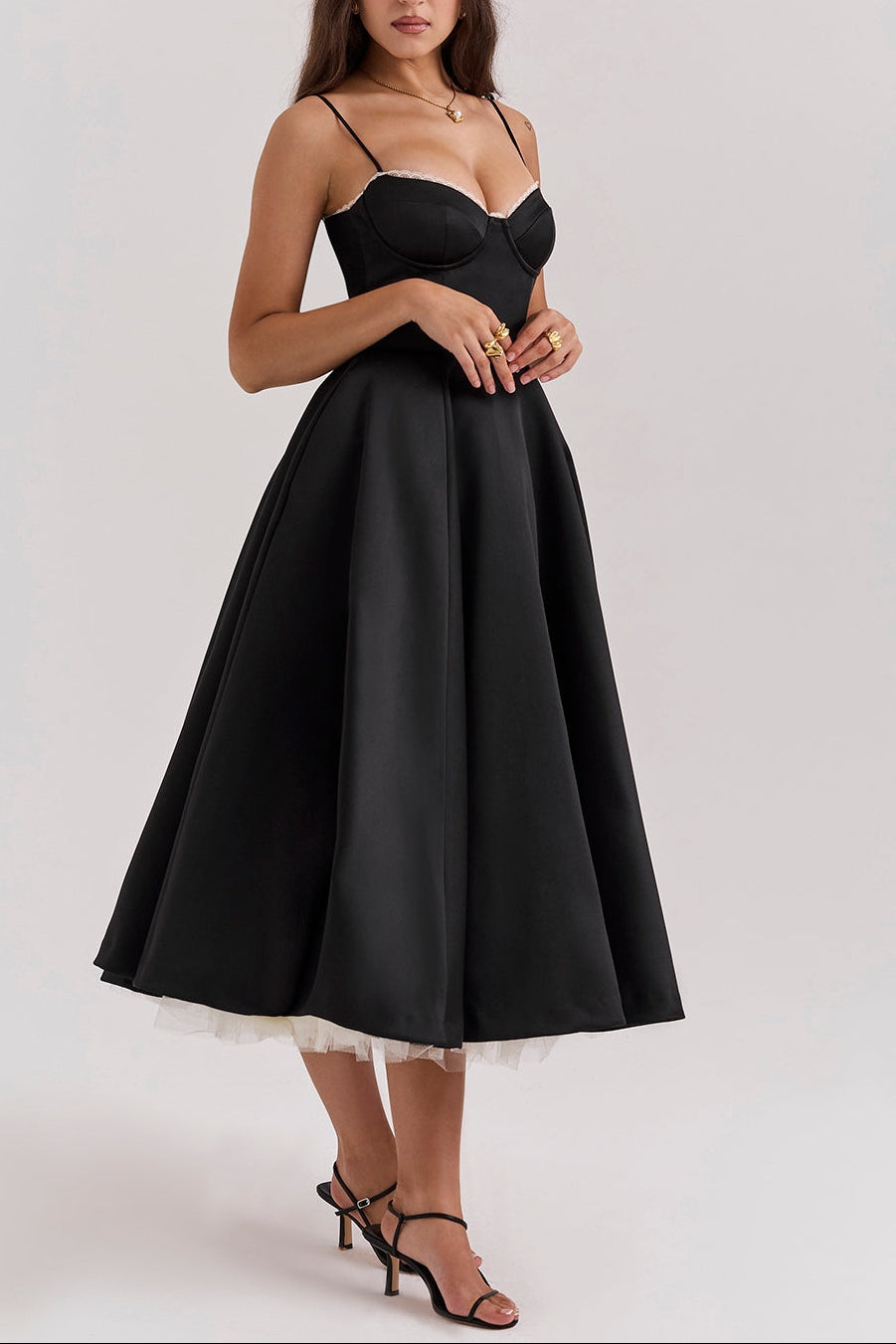Molly Midi Dress in Black