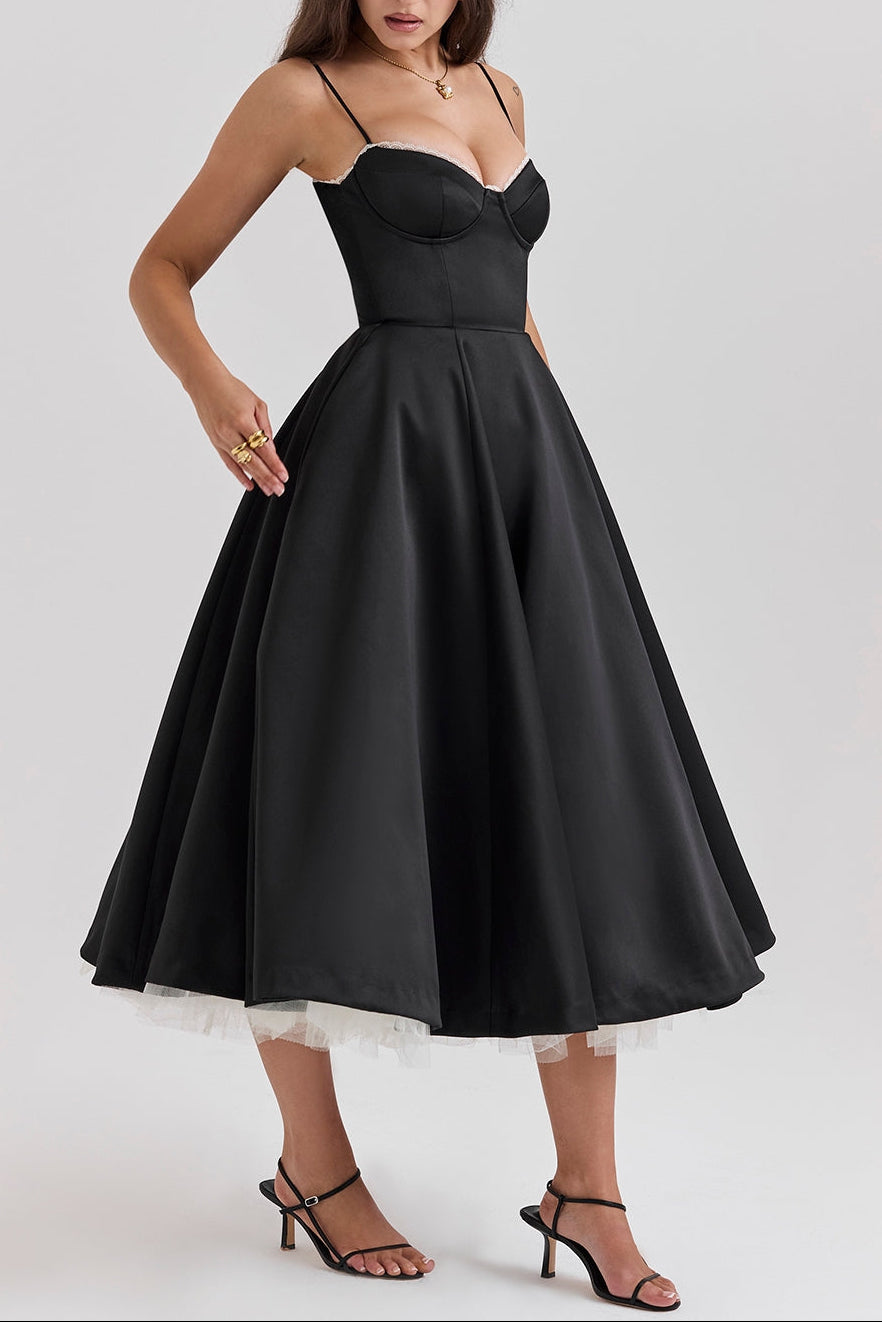 Molly Midi Dress in Black