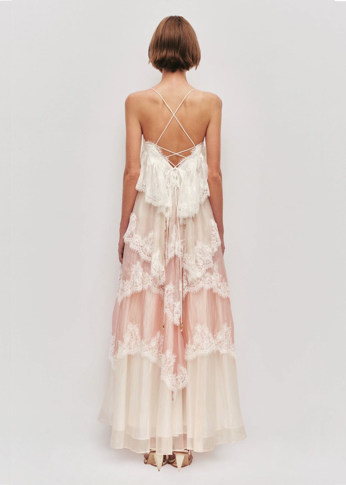 Ophelia Multi Pink Lace Gown