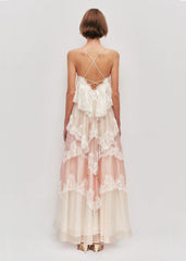 Ophelia Multi Pink Lace Gown