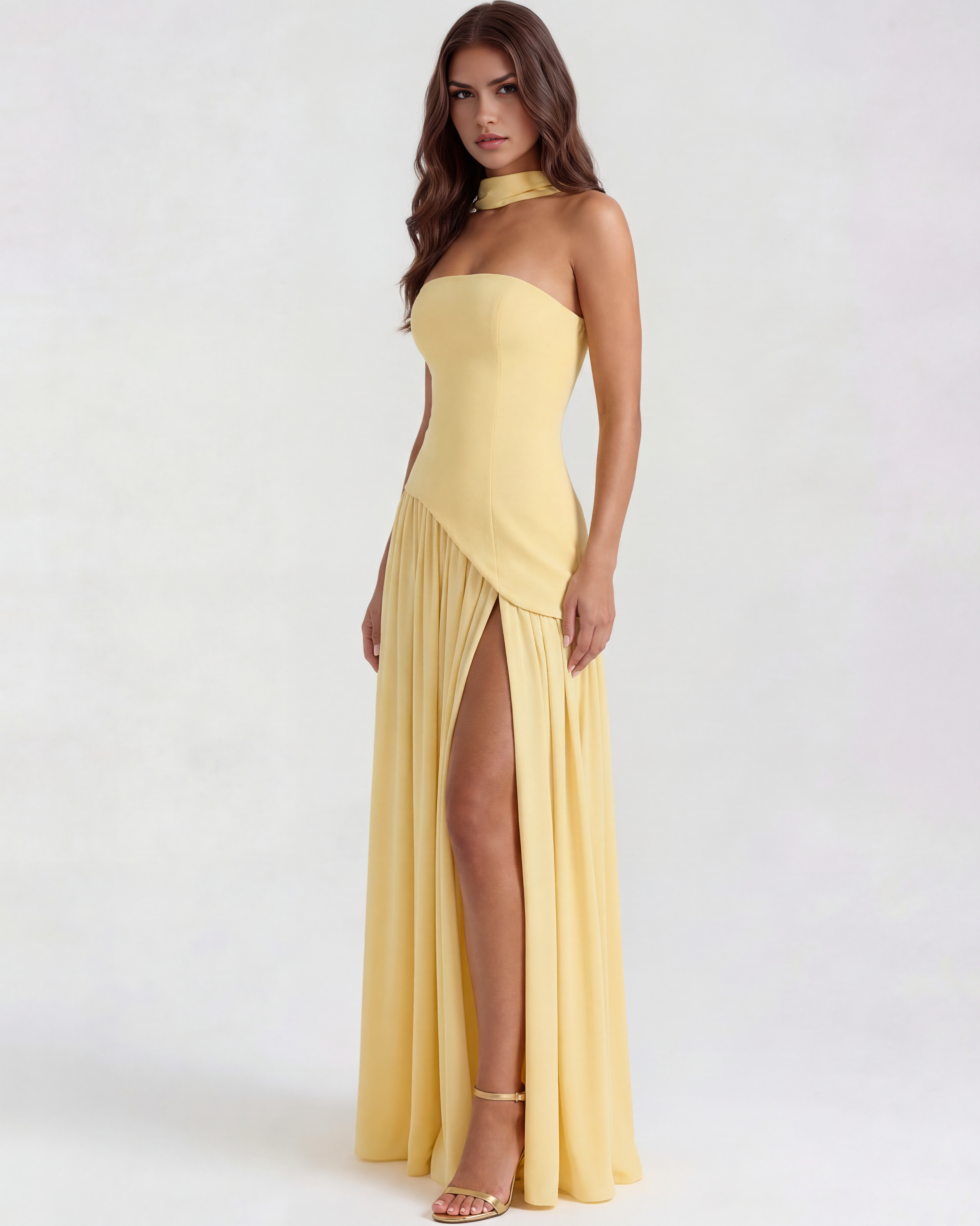 Serena Butter Yellow Maxi Dress