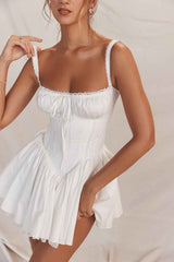Pietra Mini Dress - White Corset