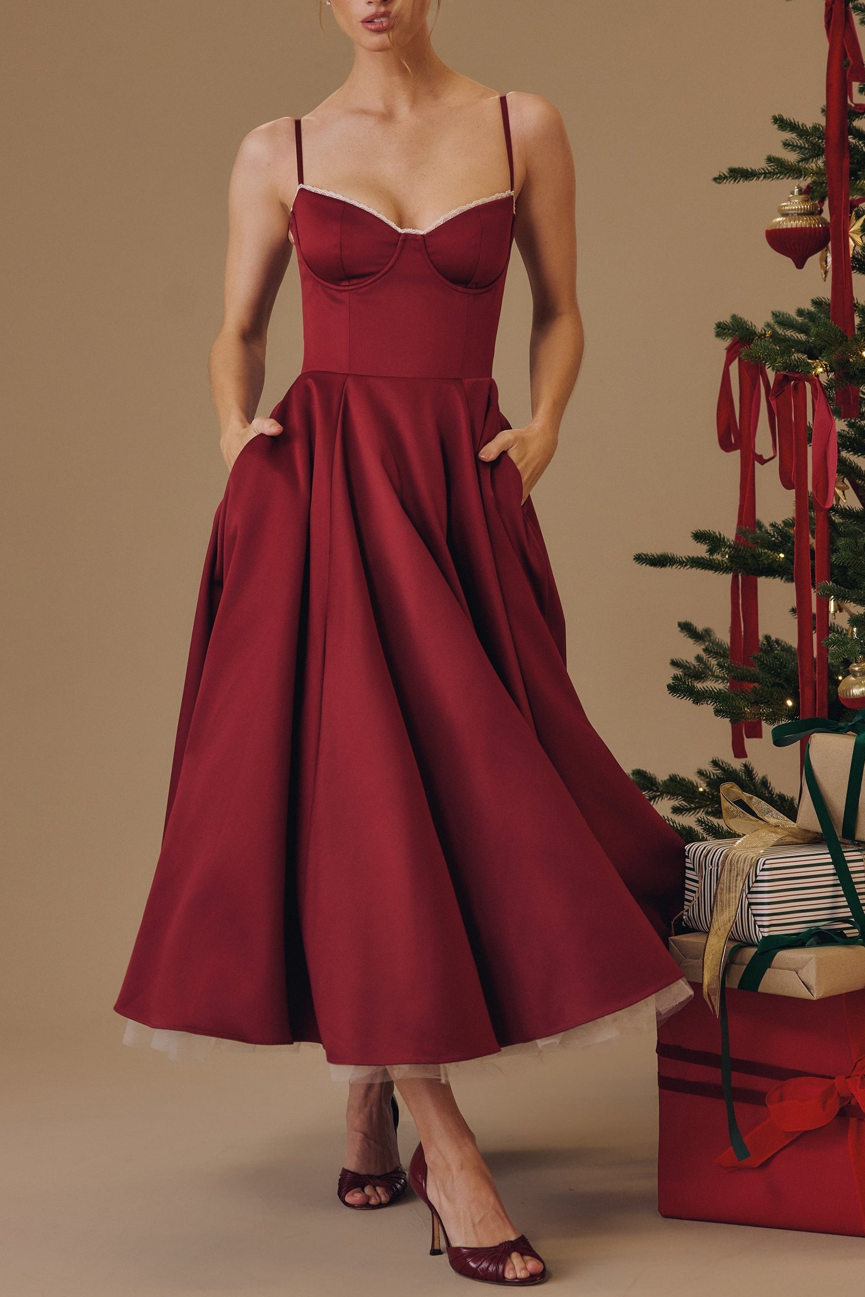 Molly Midi Dress in BabyPink