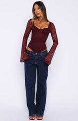 Susan Lace Corset Full Sleeve Top