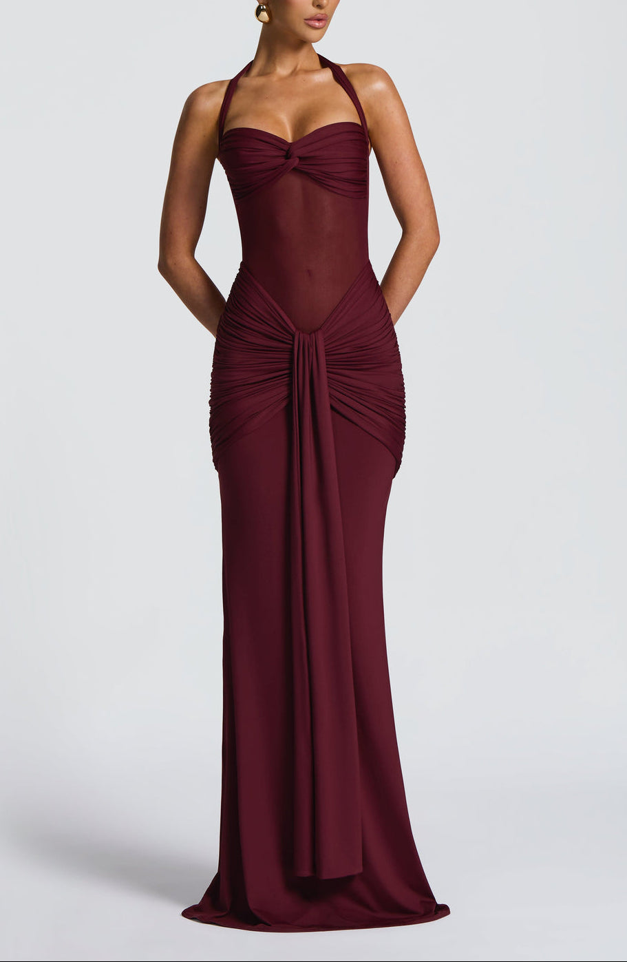 Carla Meshplay Maxi Dress - Red