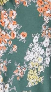 Dreamers Green Floral Midi Dress