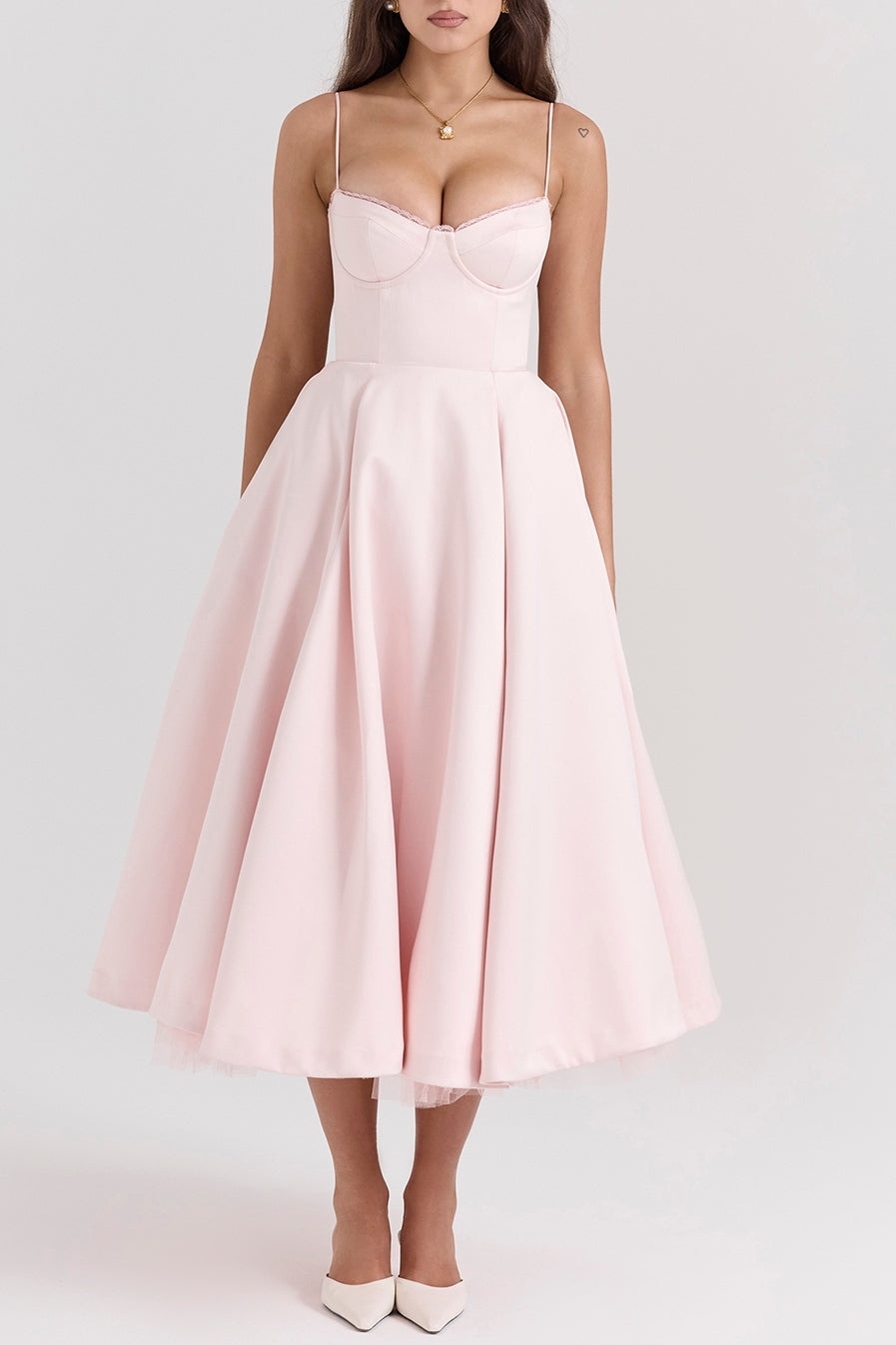 Molly Midi Dress in BabyPink