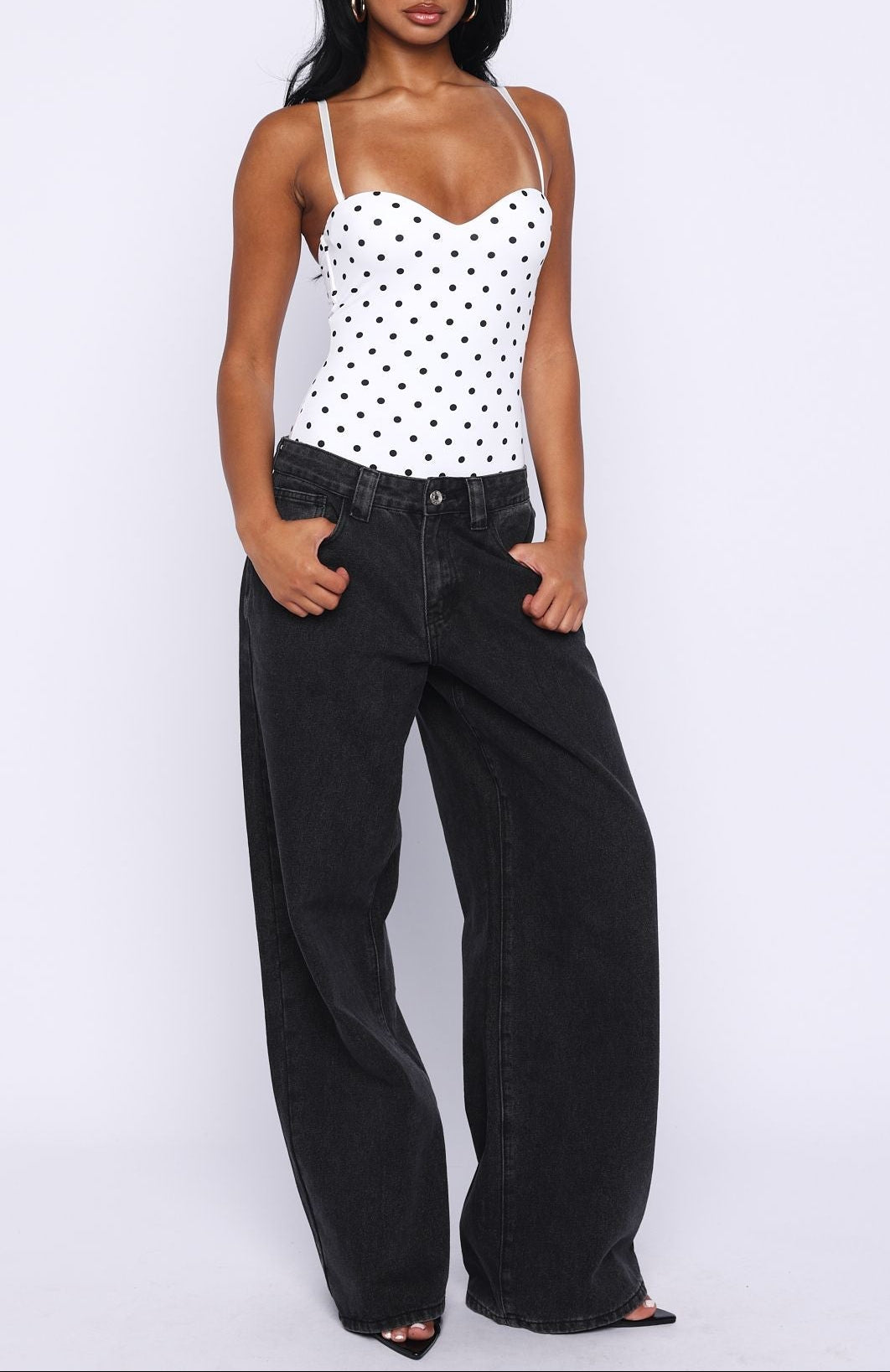 Bella Black Polka Muse Bodysuit