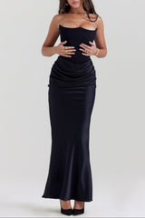 Midnight Siren Corset maxi Dress