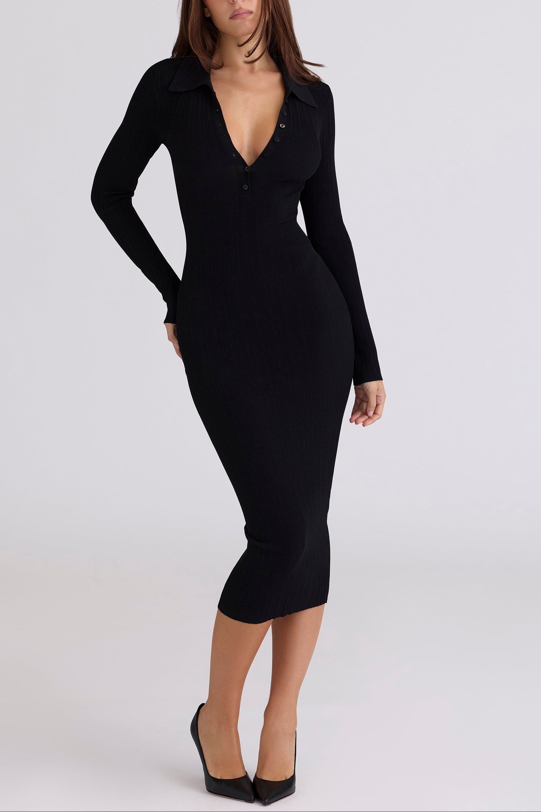 Audrey Ribbed Midi Dress