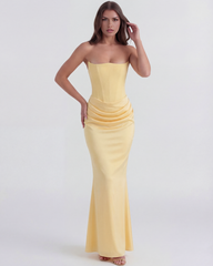Rosalind Butter Yellow Midi Dress