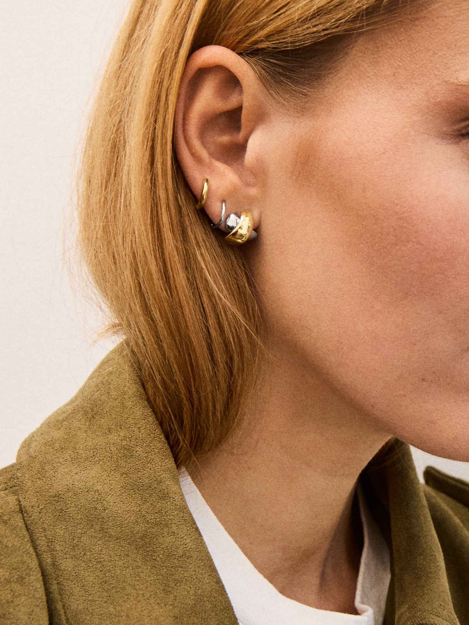 Melanie Stud Earrings - Gold/Silver