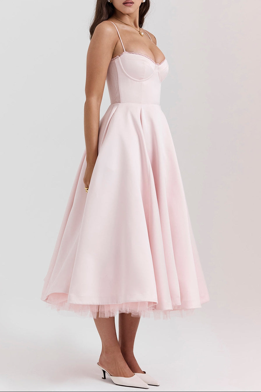 Molly Midi Dress in BabyPink