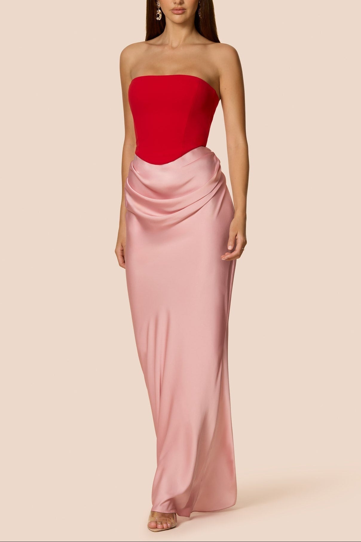 Mary Angela Maxi Gown in Black&White