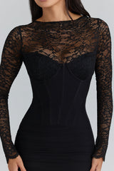 Karlie Black Lace Maxi Gown
