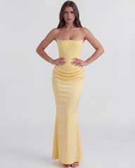 Rosalind Butter Yellow Midi Dress