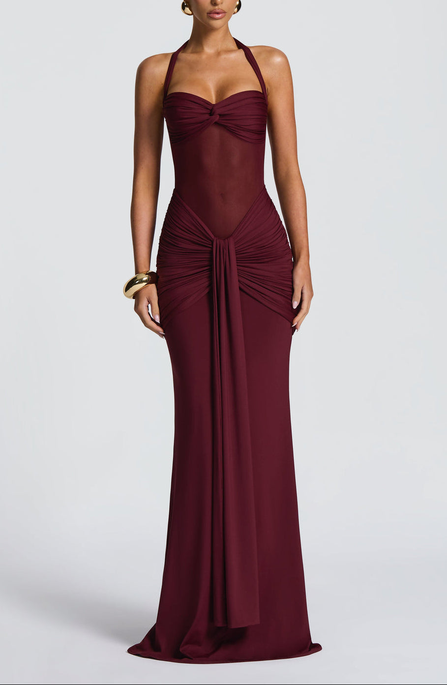 Carla Meshplay Maxi Dress - Black