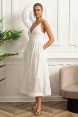 RUCHED FLORAL MIDI SUMMER PARTY DRESS